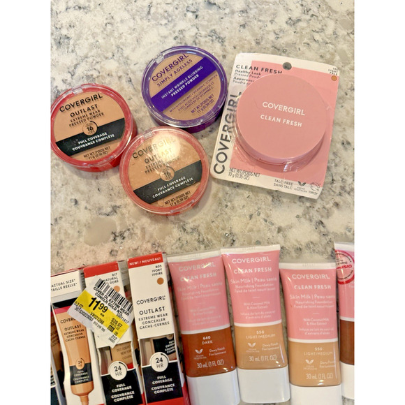 CoverGirl Makeup Lot 53 Pieces Mascara, Foundation, Primer, Concealer, Lip Color - Picture 8 of 9